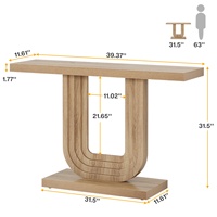 Nouvelle Arrivée Table Console Moderne Antique en Bois Ingénierie Marron 100cm pour Salon, Couloir et Entrée - Meuble de Salon