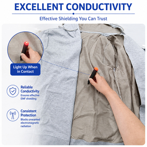 Felpa con Cappuccio Personalizzata con Zip Integrale in Fibra d'Argento, Felpa con Zip Frontale in Fibra d'Argento, Abbigliamento Casual per la Vita Quotidiana - Product Image 4