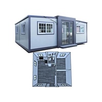 Nouvelle conception moderne écologique, maison conteneur modulaire préfabriquée extensible de 20 pieds avec panneaux sandwich, appartement, villa, salon