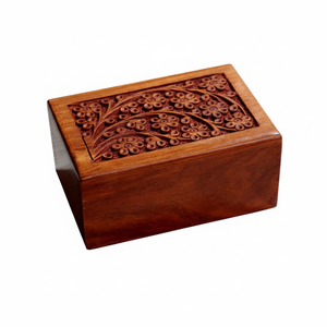 Urnas de cremación de madera de estilo americano hechas a mano de la mejor calidad para cenizas de gatos y perros, urnas funerarias al por mayor para mascotas - Product Image 1