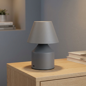 Lampada da Tavolo Ricaricabile 2W CCT Grigia con USB C e Protezione IP20 (F-Bright 1950933-gr) - Product Image 2