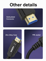 Câble HDMI 2.1 en fibre optique 8K 48 Gbps ultra haute vitesse 8K 60 Hz 4K 120 Hz câble tressé prend en charge EARC HDR