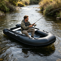 Bateau de pêche gonflable en caoutchouc robuste Hailebao avec fond rigide stable pour la pêche à la dérive et le sauvetage