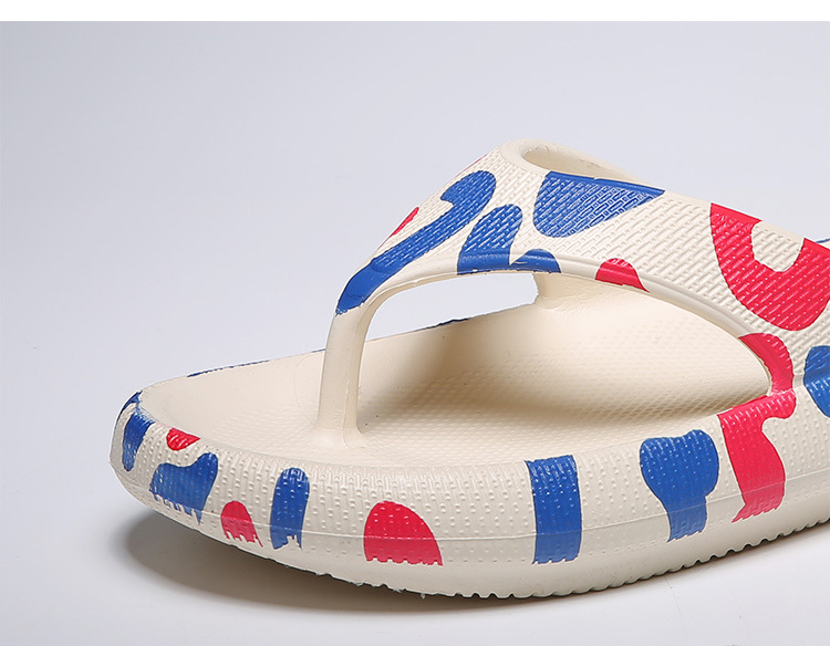 2023 New Printed Thick Sole EVA Women Flip Flops Summer Soft Slippers Beach Slides Wholesale