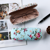 Étui à lunettes de mode haut de gamme E88, boîte de rangement unique pour lunettes de myopie en métal floral, cuir PU