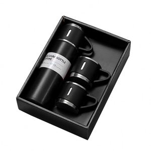 Prix d'usine, vente en gros, ensemble de bouteilles isothermes de 500 ml, cadeau d'affaires, tasse de voyage et 3 couvercles - Product Image 1