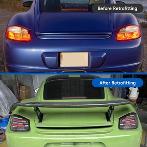 Boxster 2005-2012 Car Upgrade Carbon Fiber Wing Shaped <b>Rear</b> <b>Spoiler</b> New Condition Fit for 718 987 - Product Image 2