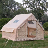 Grande tente familiale d'extérieur pour le camping, imperméable, en toile Oxford PVC, gonflable, quatre saisons, portable, à double couche