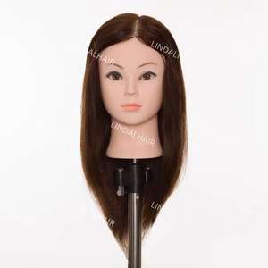 Cabeza de maniquí LINDALHAIR <span class=keywords><strong>Elite</strong></span> Styling Hair-Características faciales europeas, cabello humano virgen, looks personalizables para el entrenamiento del cabello - Product Image 2