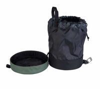 Sac à craie rond pliable en polyester recyclé pour l'escalade en bloc avec poche intérieure zippée – Fournisseur chinois