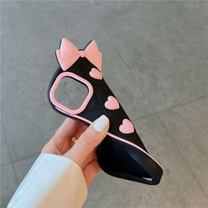 Cover Protettiva Antiurto per iPhone 8 XS 11, Stile Ragazza Cartoon Carina 3D Stereoscopica in Silicone Rosa con Fiocco, dalla Fabbrica BAILI - Product Image 6
