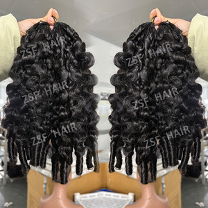 Extensiones de Cabello Humano Virgen Natural Ondulado Rizado Birmano al por Mayor, Trenzas de Ganchillo Pre-enlazadas, Ondas de Agua, Extensión Invisible de Ganchillo - Product Image 2