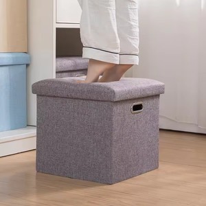Taburete Otomano Multifuncional <span class=keywords><strong>de</strong></span> <span class=keywords><strong>Madera</strong></span> con Espacio <span class=keywords><strong>de</strong></span> Almacenamiento, Alta Capacidad <span class=keywords><strong>de</strong></span> Carga, con Cajas <span class=keywords><strong>de</strong></span> Almacenamiento para Sentarse, para Dormitorio o Apartamento - Product Image 2