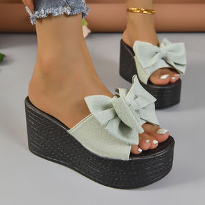 Nouvelles sandales d'été 2025 à talon compensé pour femme avec fleur décorative, modèle H-3 - Product Image 2