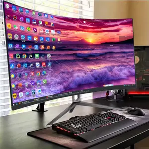 Monitor 32 pulgadas curvo sin bordes profesional 4K Gaming monitores Lcd monitores para escritorio