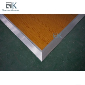 Piso de Baile con Diseño de Madera, Borde de Aluminio, Plataforma Moderna para Bodas - Product Image 5