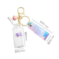 WSNBWYE Porte-clés liquide dauphin DIY Sublimation Anime 3D llaveros CHAVEIRO design professionnel porte-clés rempli de liquide