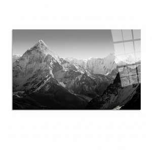 Impression sur toile Majestic Snowy Peak, art mural moderne et minimaliste, art en verre trempé - Product Image 2
