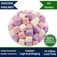OEM Glutenvrije Knapperige Gefreeze-droogde Yoghurt Gefreeze-droogde Yoghurt Fruitblokjes voor alle leeftijden Gedroogd Fruit Gedroogde Groenten