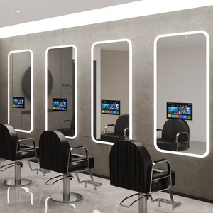 <span class=keywords><strong>Miroir</strong></span> <span class=keywords><strong>de</strong></span> salon LED <span class=keywords><strong>avec</strong></span> moniteur TV : <span class=keywords><strong>Miroir</strong></span> intelligent mural <span class=keywords><strong>et</strong></span> système <span class=keywords><strong>de</strong></span> divertissement pour salon <span class=keywords><strong>de</strong></span> coiffure, studio <span class=keywords><strong>de</strong></span> beauté <span class=keywords><strong>et</strong></span> hôtel - Product Image 1