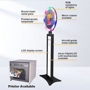 Aro de Luz LED para Eventos Sociales, Soporte de <span class=keywords><strong>Piso</strong></span> Portátil, Cabina de Fotos, Kiosco para Selfies, Cabinas Fotográficas - Product Image 1
