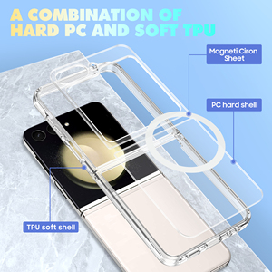 2025 transparente claro duro moda teléfono cubierta para <span class=keywords><strong>Z</strong></span> <span class=keywords><strong>Flip</strong></span> 7 nueva funda magnética a prueba de golpes <span class=keywords><strong>Z</strong></span> <span class=keywords><strong>4</strong></span> 5 6 7 Funda - Product Image 3