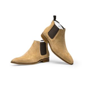 Nouvelles bottes d'hiver pour hommes en daim marron élégantes et tendance, de style décontracté, fabriquées sur mesure de haute qualité - Product Image 1