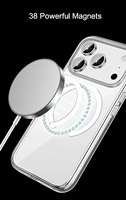 Funda Magnética Transparente para Teléfono con Anillo para iPhone 18 Pro Max, Carcasa Protectora Antigolpes de TPU y PC