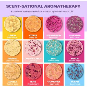 <b>D</b>&T 12-Pack Multi-Scent Aromatherapy Shower Steamers Self-Care Variety Pack for Adults <b>Gift</b> for Her Him or Them - Product Image 4