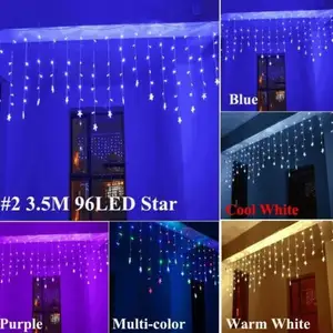 Wedding Decoration Lights Led Ououtdoor Connectable Christmas 300 Led Icicle Curtain Light 8 Function Flashing Wedding Christmas Hotel Hall Decoration