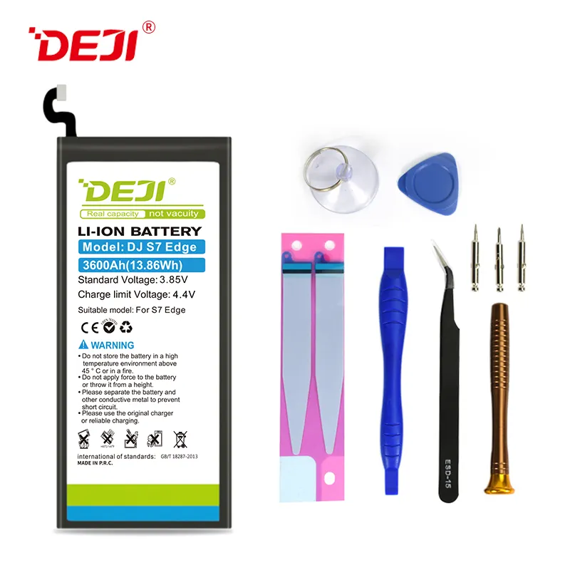 Shenzhen DEJI factory Internal Mobile Phone Replacement Battery for Samsung Battery S5 S6 S7 S8 EDGE
