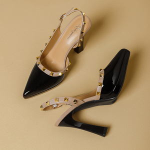Sandales pour femmes 2026 – Chaussures de soirée style européen, confortables, à plateforme, cloutées, à bout pointu et talons aiguilles - Product Image 6