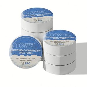 Grande serviette de bain jetable de voyage en tissu non tissé écologique compressée - Product Image 3