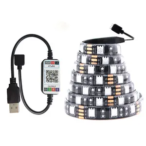 led tv băng ánh sáng Suppliers-SMD5050 USB LED Strip Ánh Sáng 60LED/M RGB DC5V Linh Hoạt LED Light Tape Không Thấm Nước TV Nền Chiếu Sáng