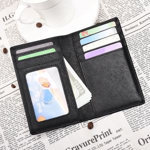 Nouvelle pochette pour homme, simple et petite, avec logo, en cuir Saffiano, porte-carte d'identité, faible MOQ - Product Image 3