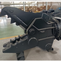 Pulvérisateur hydraulique rotatif pour béton, attache d'excavatrice, mâchoire de concasseur en acier AR500 pour travaux de démolition avec excavatrice de 12 à 18 tonnes