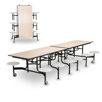 Tables de cantine design modernes pour étudiants ou employés Table de salle à manger pliante 12 places Tables et chaises de cantine carrées