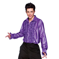 CHEMISES À VOLANTS DISCO POUR HOMME DES ANNÉES 1970 ADULTES ROBE FANTAISIE COSTUME 70'S FRILLY TOP 1960S
