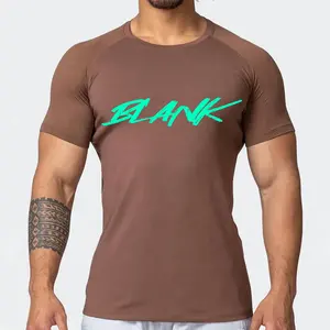 Fitness Muscle Fit T Shirt Gym Wear Men 100% Premium Cotton T-Shirt Customize Printing Logo Men'S O-Neck Blank T-Shirt