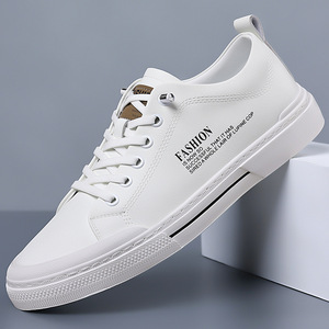 Chaussures décontractées d'été pour hommes en toile avec semelle extérieure en caoutchouc blanc et semelle intermédiaire en EVA - Product Image 1