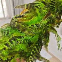 Boa en plumes de coq chinchilla teintes en gros, 2 yards, pour carnaval, costumes, décoration de mariage, artisanat DIY