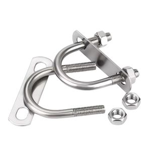 Abrazadera de Tubo Redonda de Acero Inoxidable 304 Resistente con Tornillos de Fijación, Abrazadera en U para Tubo Redondo, <span class=keywords><strong>Perno</strong></span> Redondo para Tubo Redondo - Product Image 1