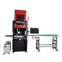 Machine de marquage laser UV avec positionnement visuel CCD et convoyeur pour plastique