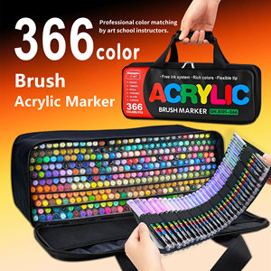 Ensemble de marqueurs acryliques liquides Guangna <span class=keywords><strong>366</strong></span> couleurs, gamme de couleurs complète, stylos à peinture Acuarela Aquarell, kit de papeterie artistique de luxe - Product Image 2