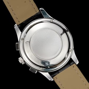 Luxury Deluxe <b>Automatic</b> <b>Chronograph</b> Date Pulsometer Sapphire Crystal 40mm Stainless Steel Case Black Leather Strap Mens Watch - Product Image 5
