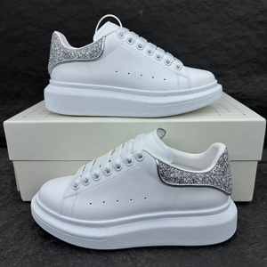 Chaussures de créateur de qualité supérieure pour hommes et femmes, baskets décontractées à plateforme, doublure en cuir véritable, fermeture à lacets, chaussures rehaussantes pour la marche - Product Image 3