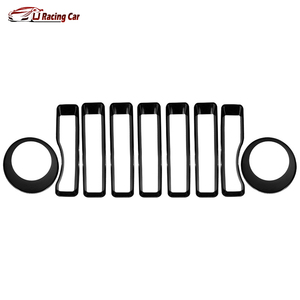 Grade de malha frontal para carros, acessório com guarnição para farol e farol, tampa para Jeep <span class=keywords><strong>Wrangler</strong></span> JL 2018-2022 - Product Image 6