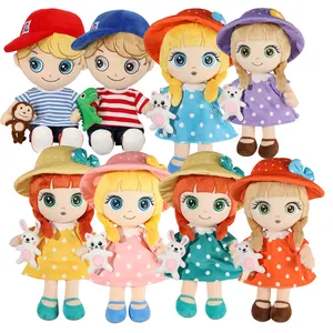Produttori di prototipi di bambole personalizzate di cartoni animati giocattolo per bambole di peluche Design OEM realizzato con bambole di pezza ripiene per ragazzi e ragazze