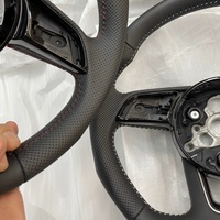 Volant de direction personnalisé de style RS A3 A4 A5 pour Audi A4 A5 A6 A7 A8 B9 R8 Q5 en fibre de carbone, volant de course 2008-2021