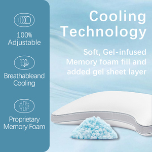 Lưỡi liềm có thể điều chỉnh gối trở lại hoặc bên ngủ gối hình shredded Bộ nhớ bọt làm mát truyền gối - Product Image 2